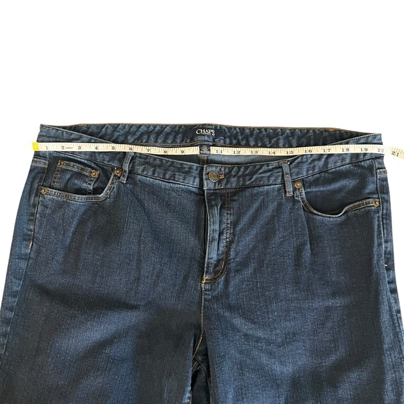 CHAPS DENIM Dark Blue Denim Jeans women’s SZ 18w - Picture 3 of 4
